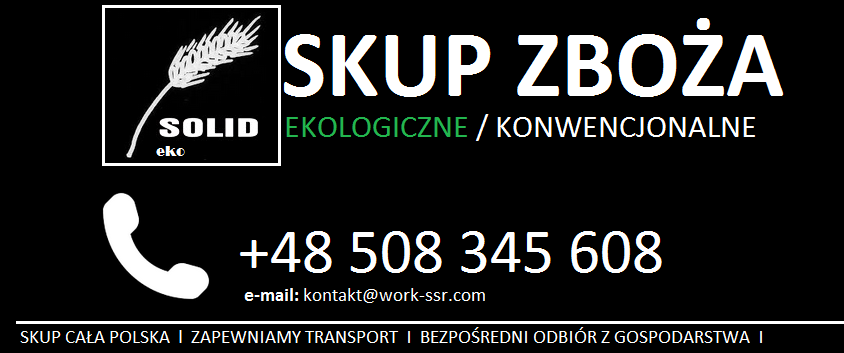 SKUP ZBOŻA EKOLOGICZNEGO