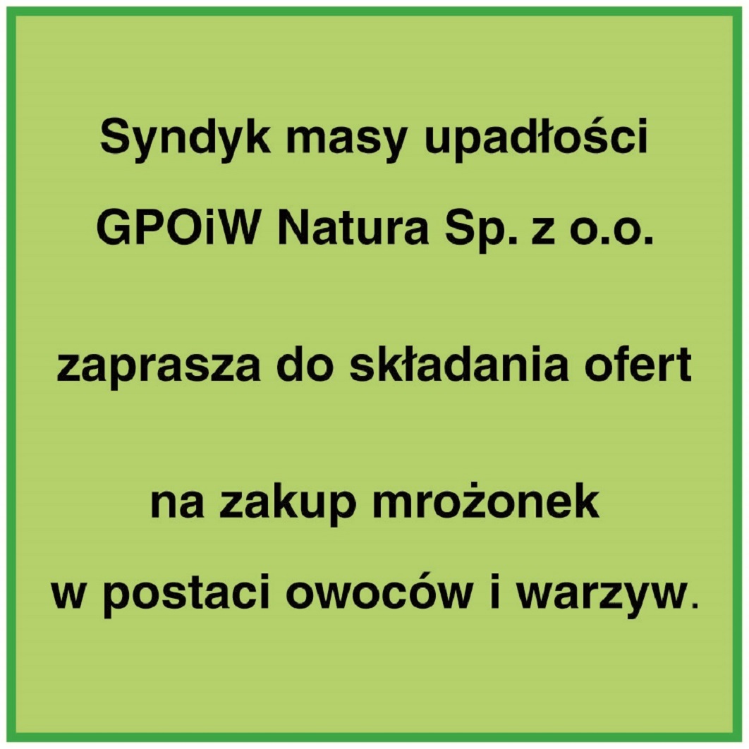 Syndyk sprzeda mrożonki w postaci warzyw i owoców